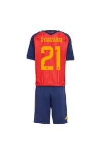 Espanja Mikel Oyarzabal #21 Jalkapallovaatteet Lasten Kotipeliasu MM-kisat 2026 Lyhythihainen (+ Lyhyet housut)